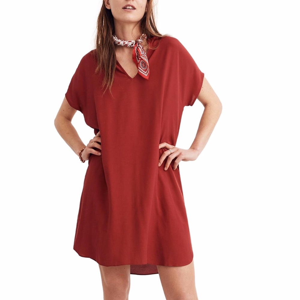 Rust Orange Shift Dress